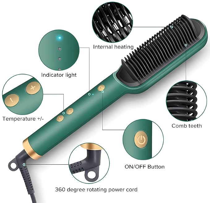Electric Hair Straightener Comb Brush